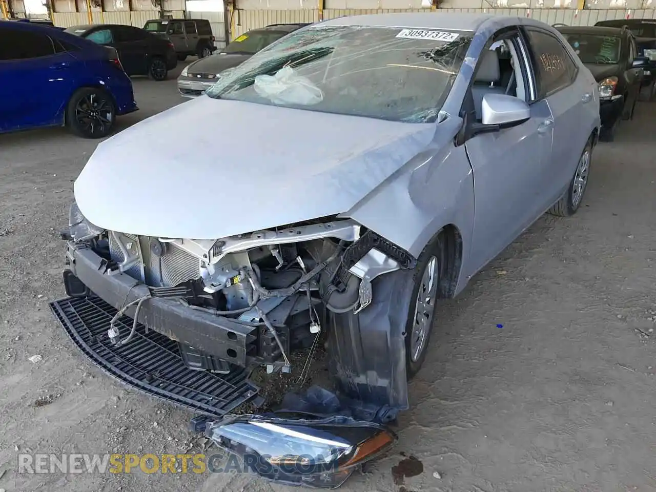 2 Photograph of a damaged car 2T1BURHEXKC217288 TOYOTA COROLLA 2019