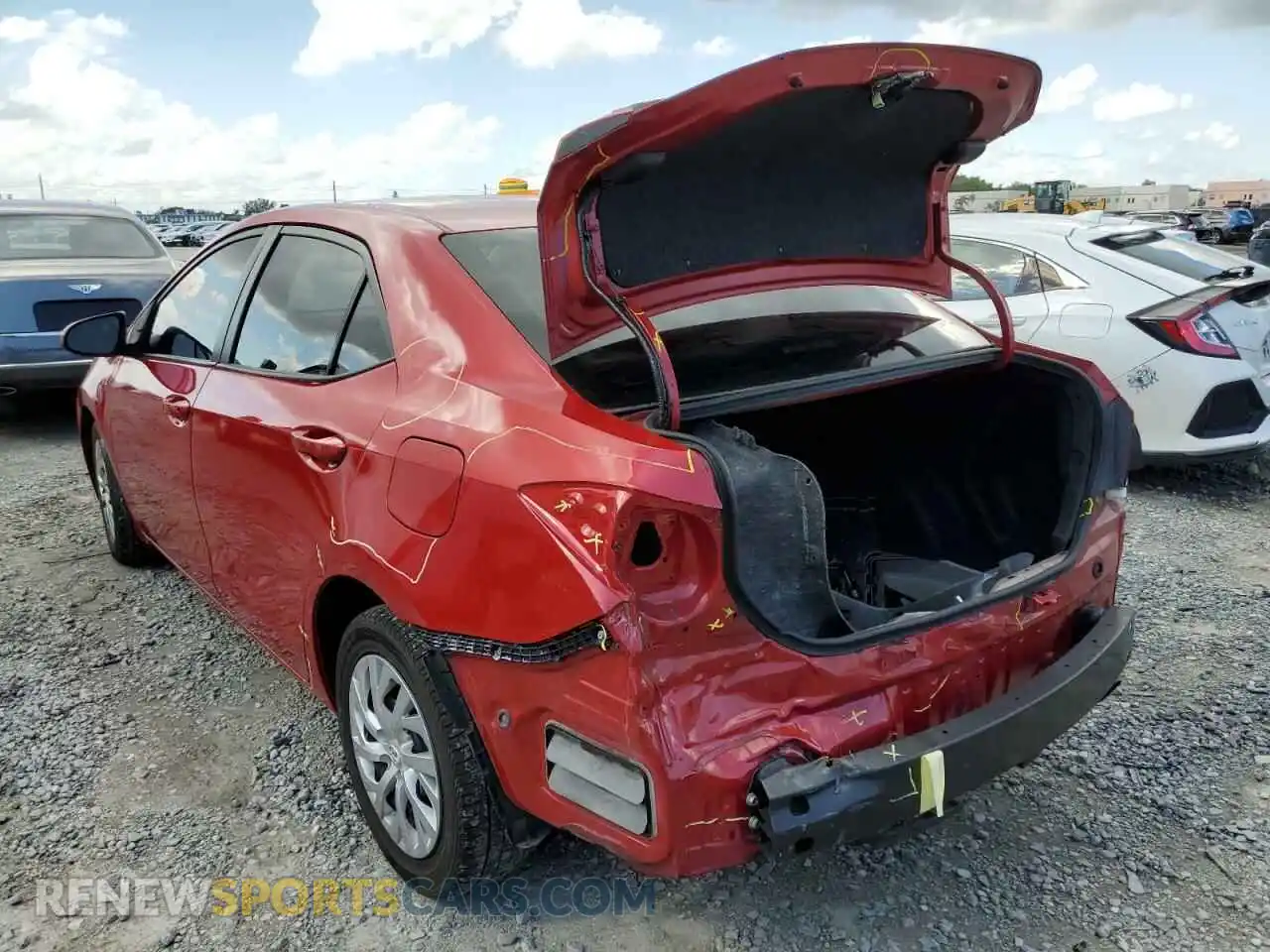 3 Photograph of a damaged car 2T1BURHEXKC217808 TOYOTA COROLLA 2019
