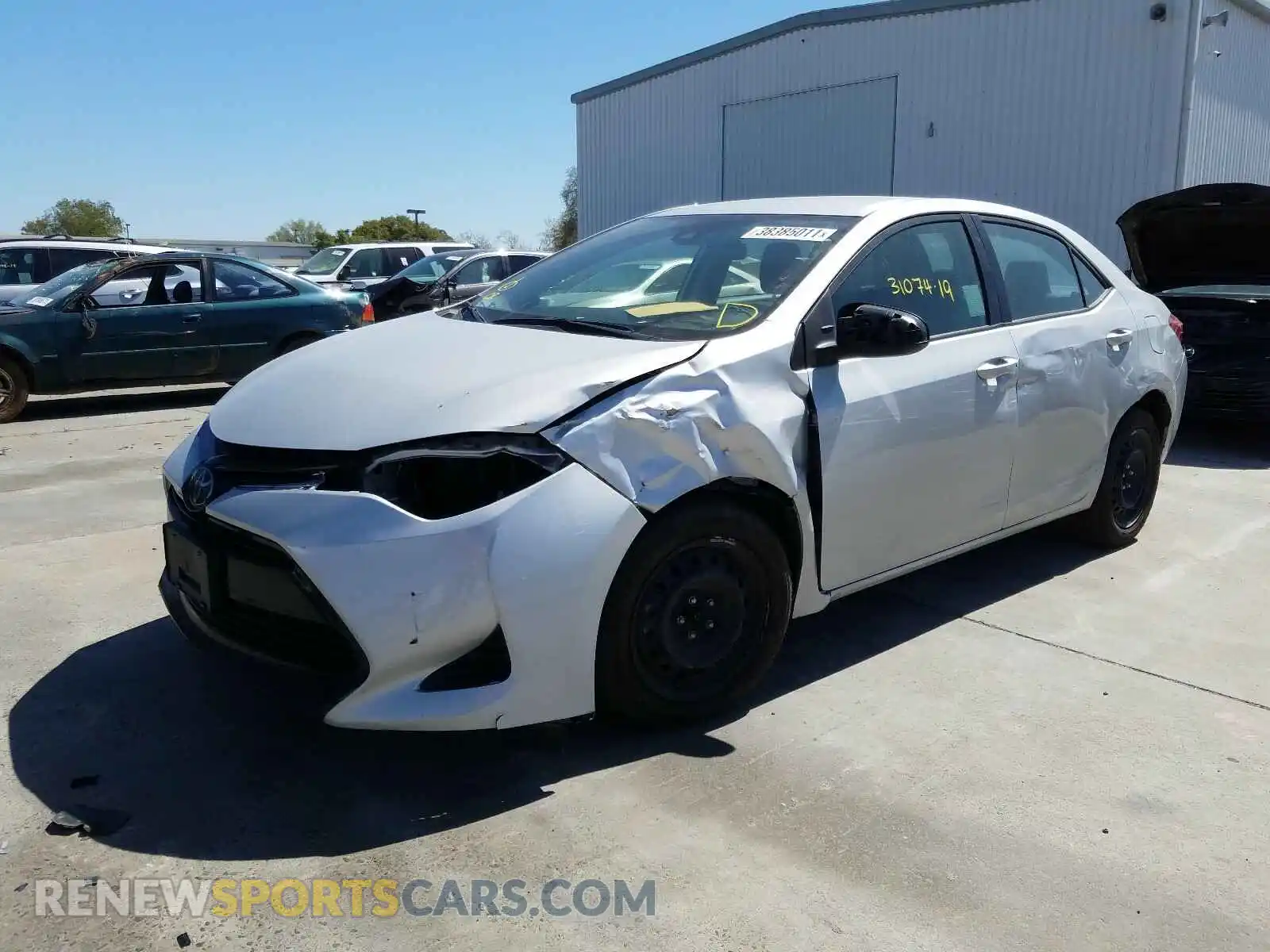 2 Photograph of a damaged car 2T1BURHEXKC230333 TOYOTA COROLLA 2019