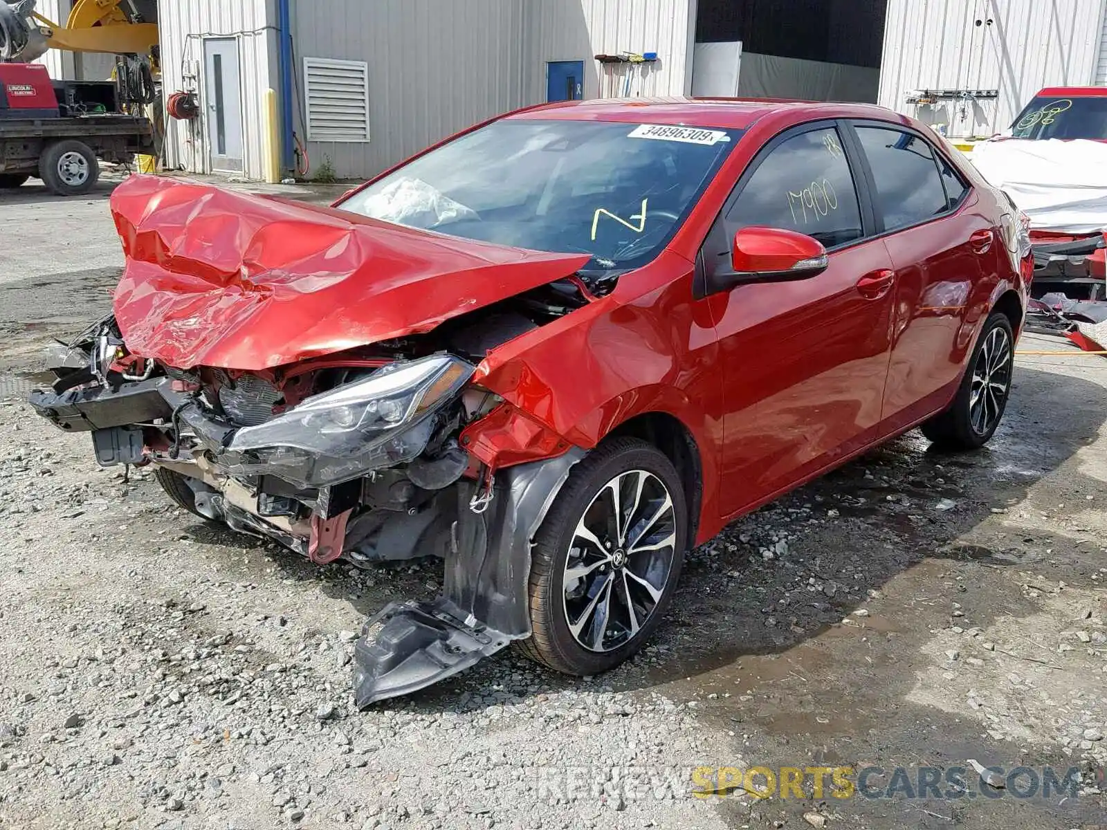 2 Photograph of a damaged car 5YFBURHE1KP869216 TOYOTA COROLLA 2019