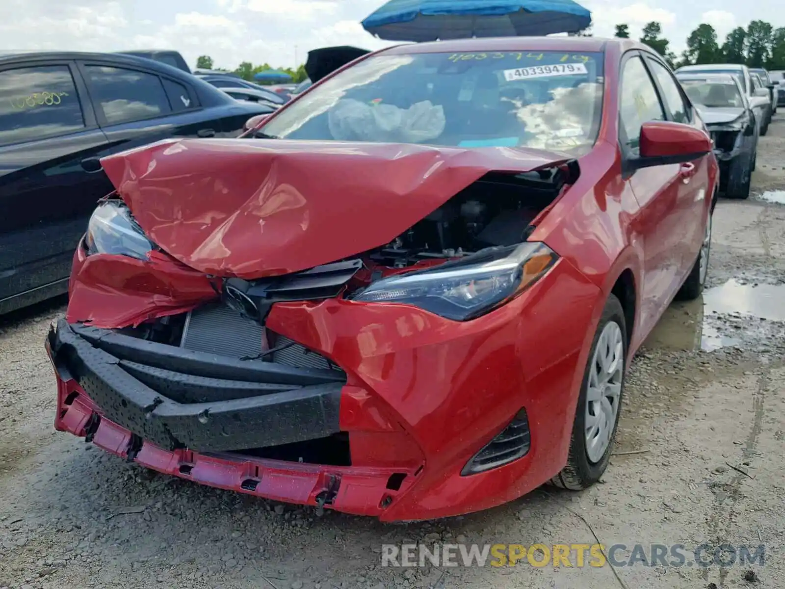 2 Photograph of a damaged car 5YFBURHE1KP882046 TOYOTA COROLLA 2019