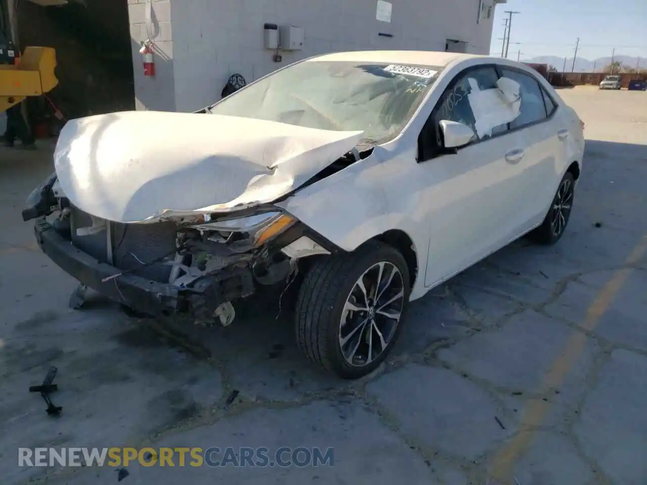 2 Photograph of a damaged car 5YFBURHE1KP919614 TOYOTA COROLLA 2019