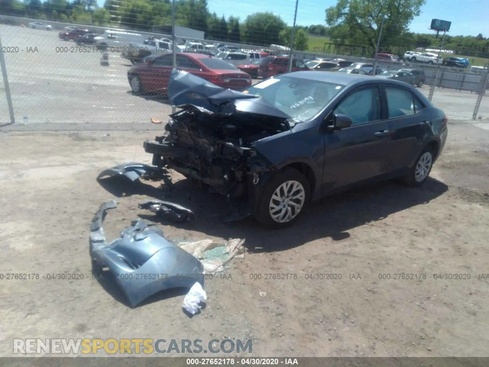 2 Photograph of a damaged car 5YFBURHE1KP928149 TOYOTA COROLLA 2019