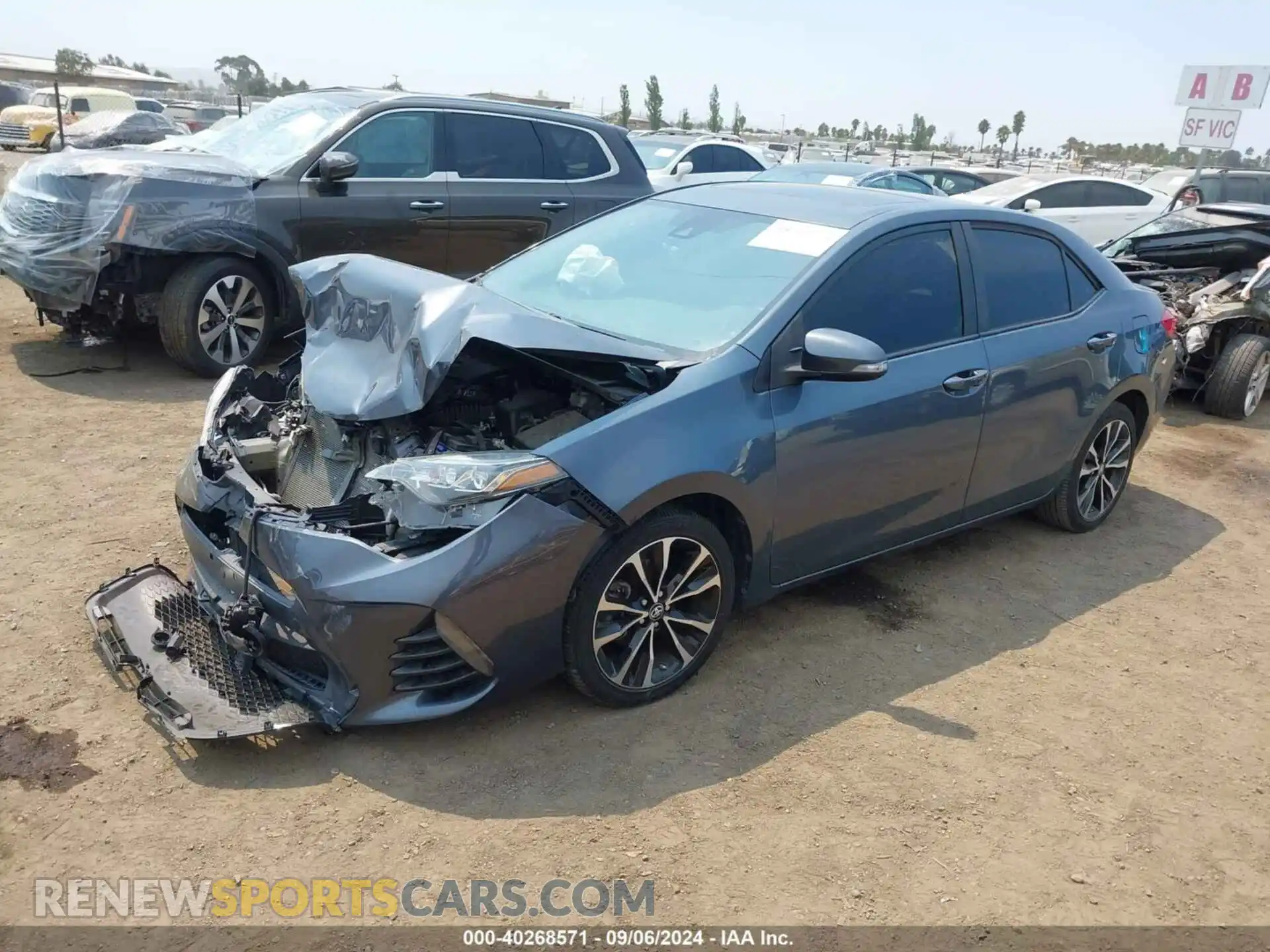2 Photograph of a damaged car 5YFBURHE1KP949048 TOYOTA COROLLA 2019