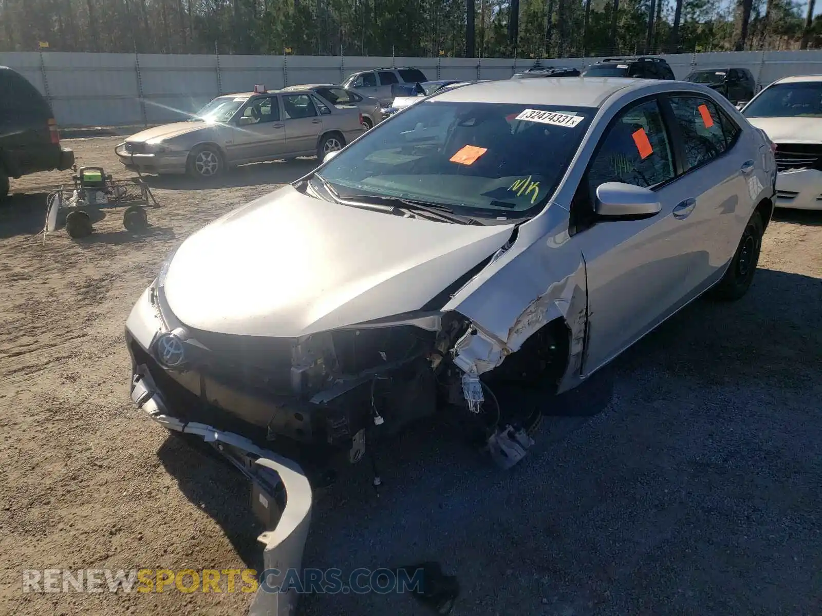 2 Photograph of a damaged car 5YFBURHE2KP858970 TOYOTA COROLLA 2019