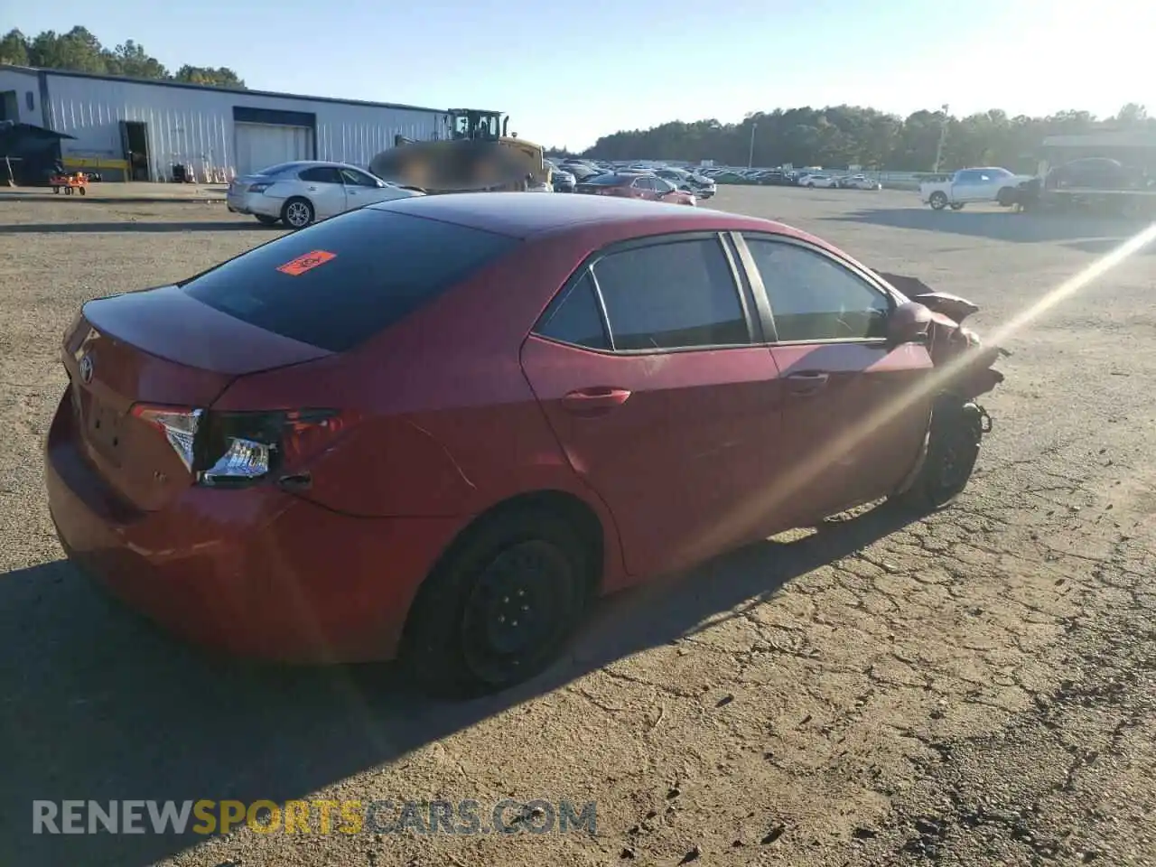 3 fotografías del automóvil dañado 5YFBURHE2KP876739 TOYOTA COROLLA 2019