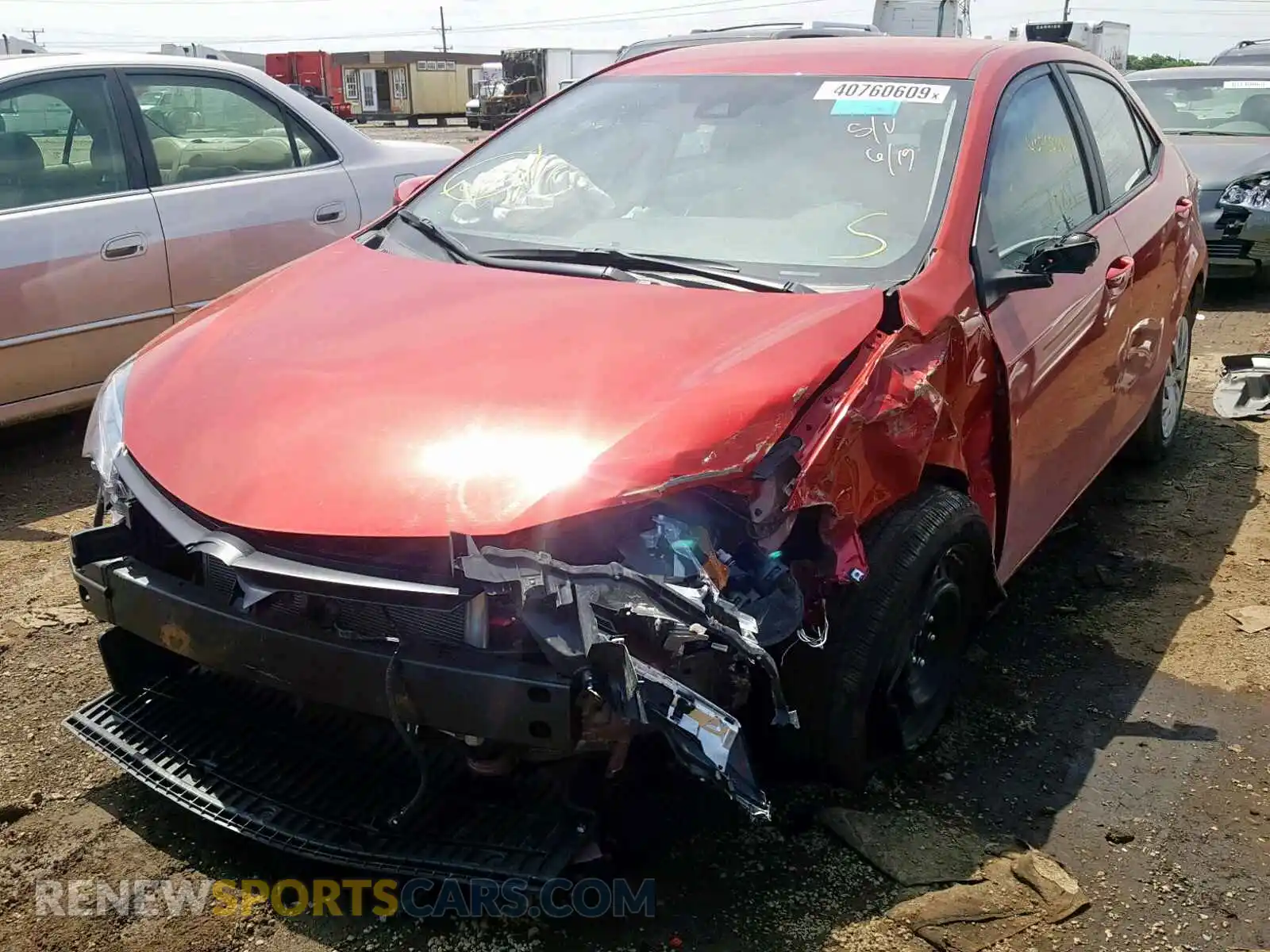 2 Photograph of a damaged car 5YFBURHE2KP896375 TOYOTA COROLLA 2019
