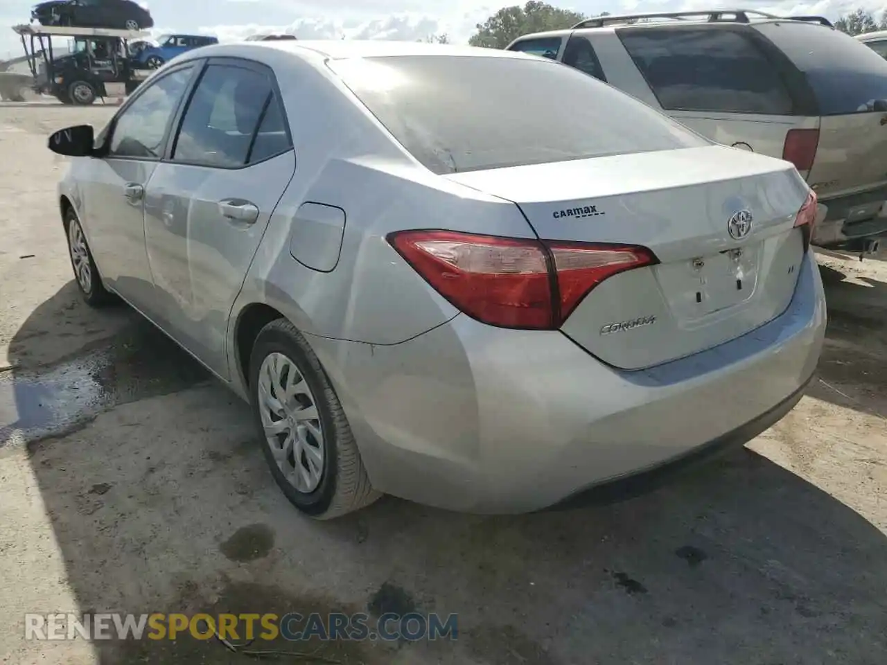 3 Photograph of a damaged car 5YFBURHE2KP948619 TOYOTA COROLLA 2019