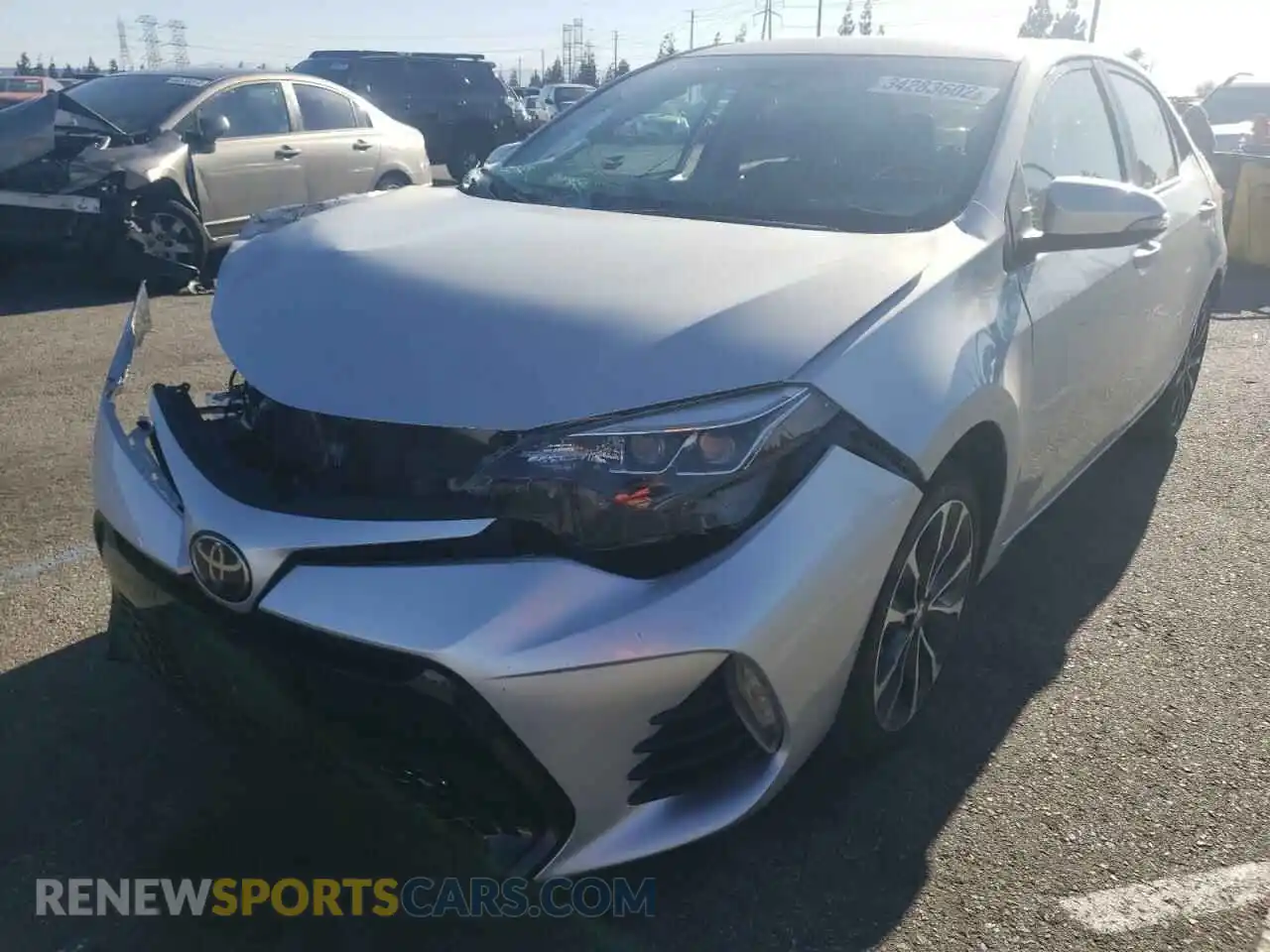 2 Photograph of a damaged car 5YFBURHE3KP901857 TOYOTA COROLLA 2019
