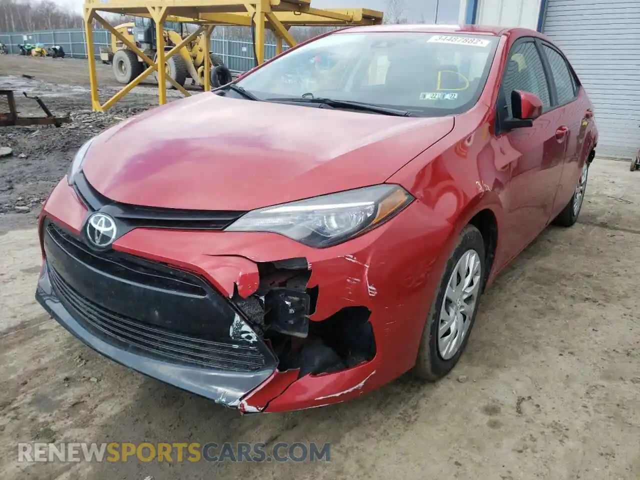 2 Photograph of a damaged car 5YFBURHE3KP928461 TOYOTA COROLLA 2019