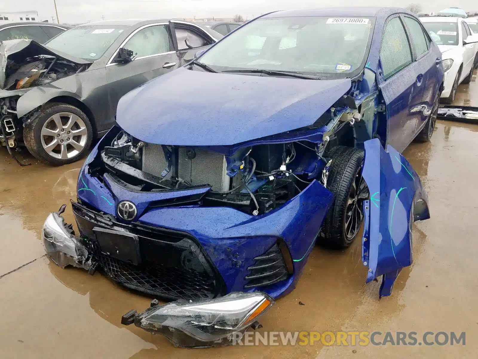 2 Photograph of a damaged car 5YFBURHE3KP945891 TOYOTA COROLLA 2019