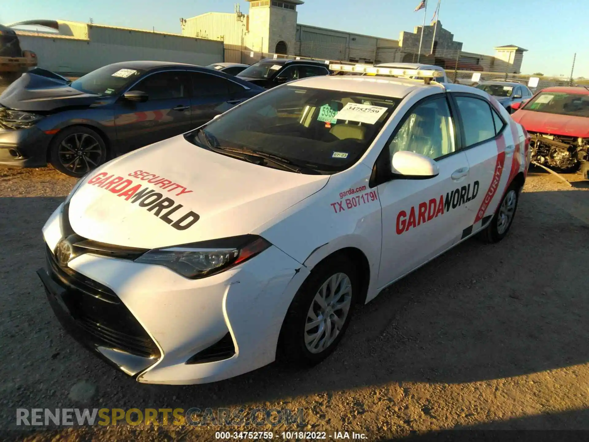 2 Photograph of a damaged car 5YFBURHE4KP859912 TOYOTA COROLLA 2019
