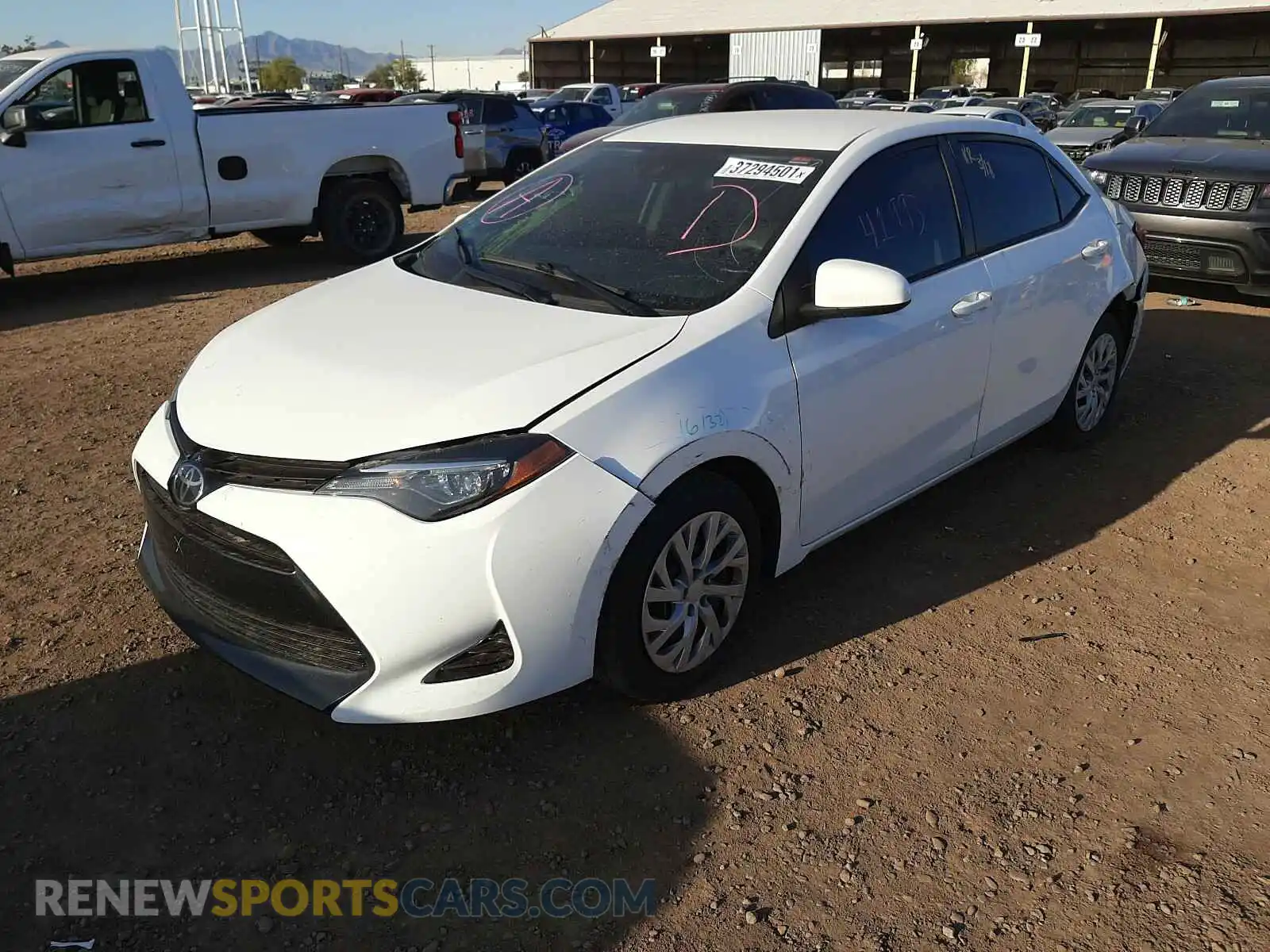 2 Photograph of a damaged car 5YFBURHE4KP862602 TOYOTA COROLLA 2019
