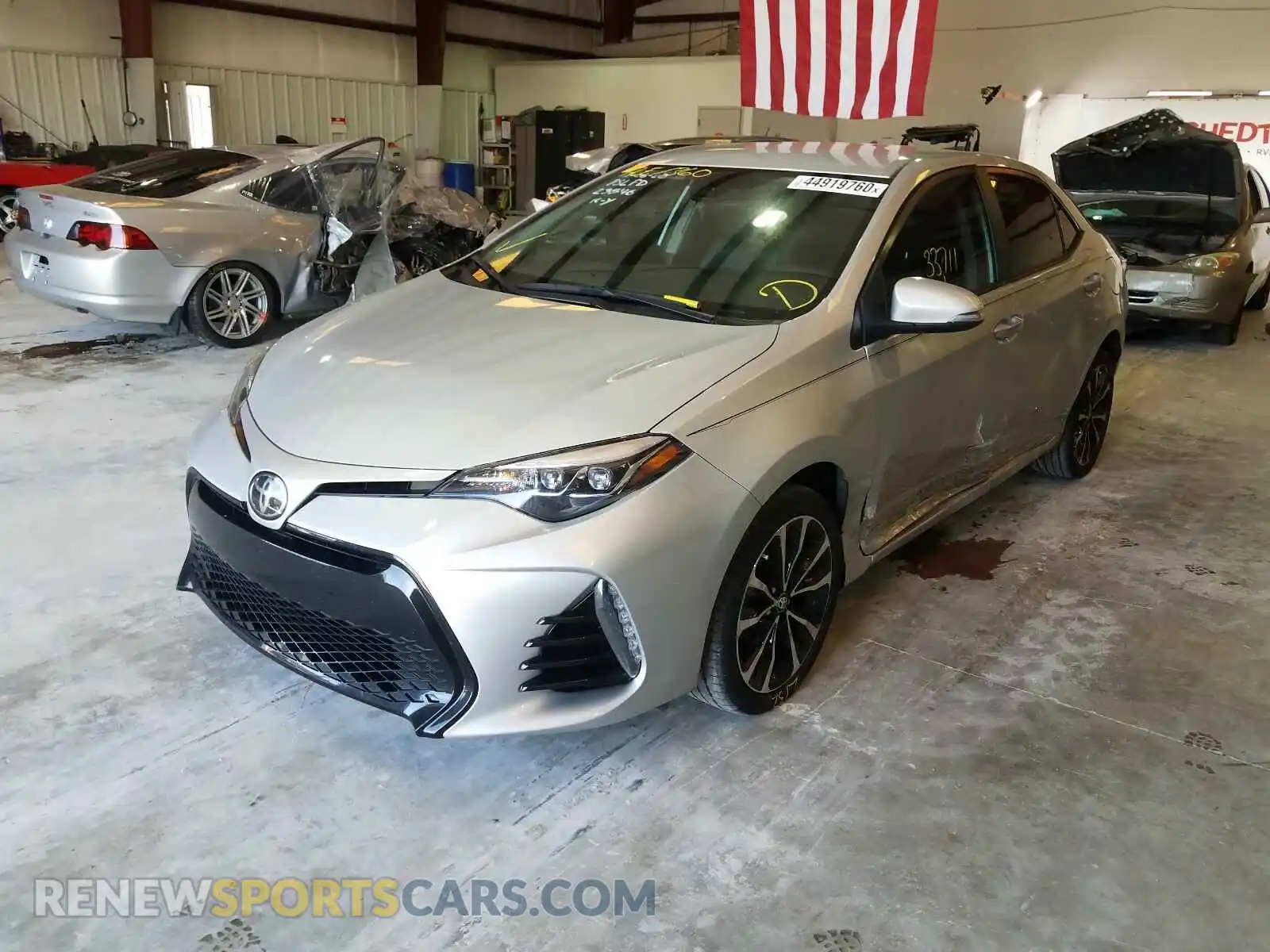 2 Photograph of a damaged car 5YFBURHE4KP867086 TOYOTA COROLLA 2019