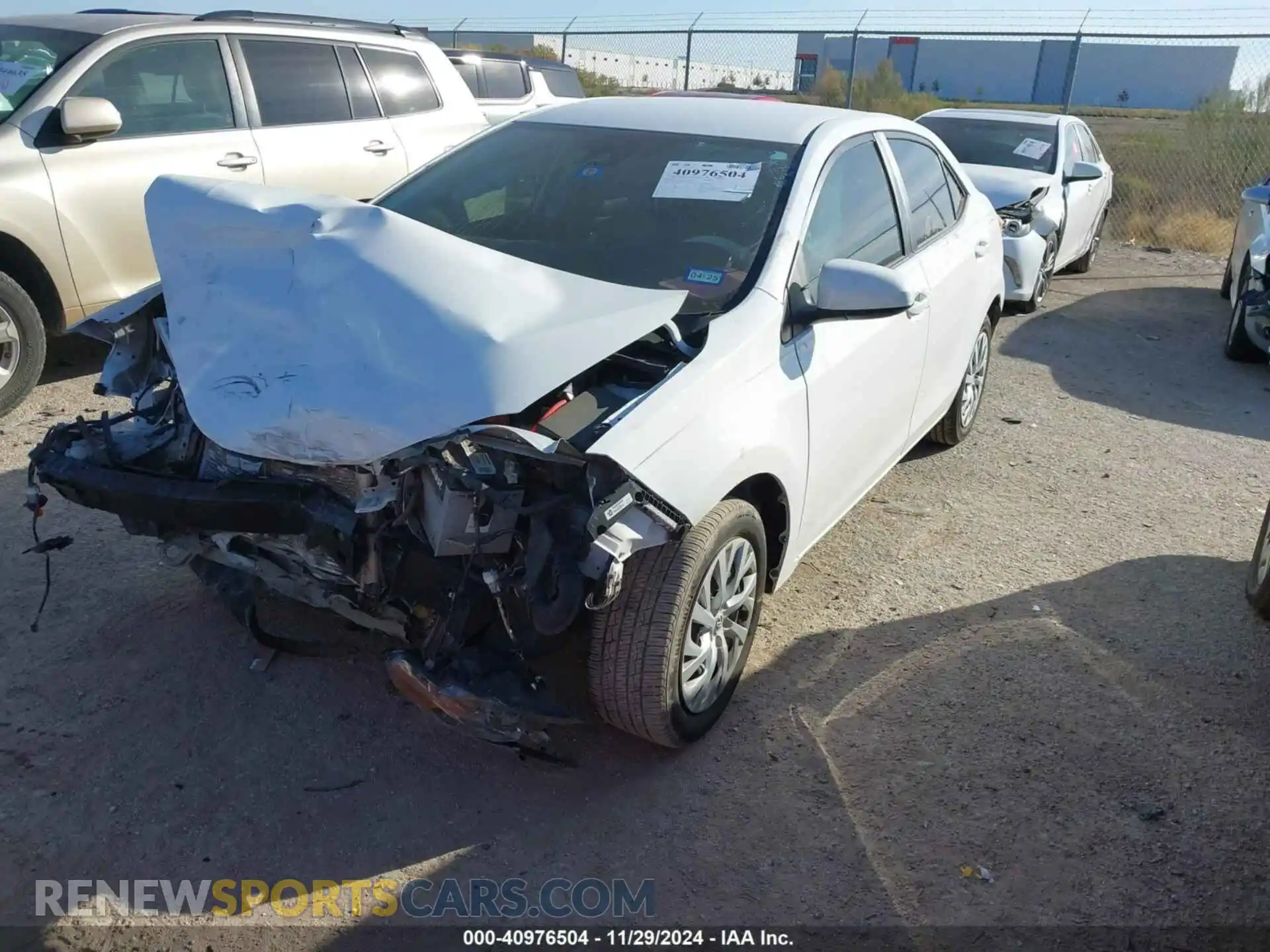 2 Photograph of a damaged car 5YFBURHE4KP882073 TOYOTA COROLLA 2019