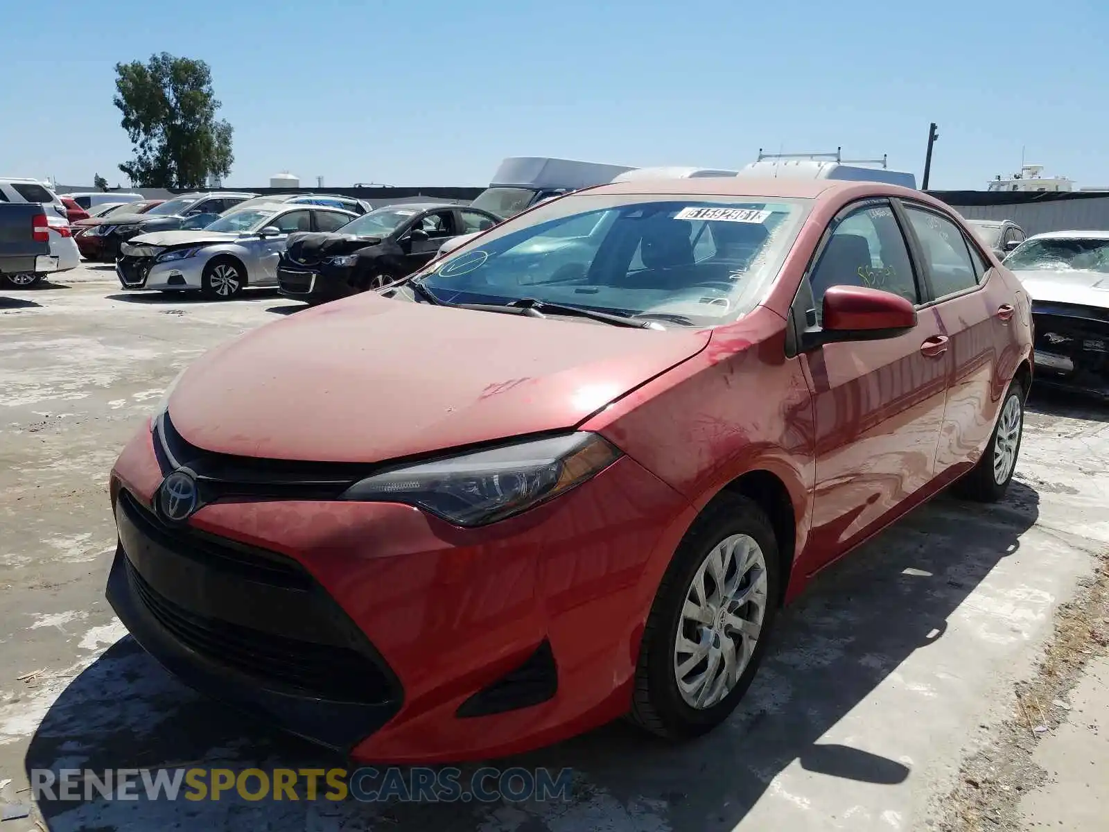 2 Photograph of a damaged car 5YFBURHE4KP889749 TOYOTA COROLLA 2019
