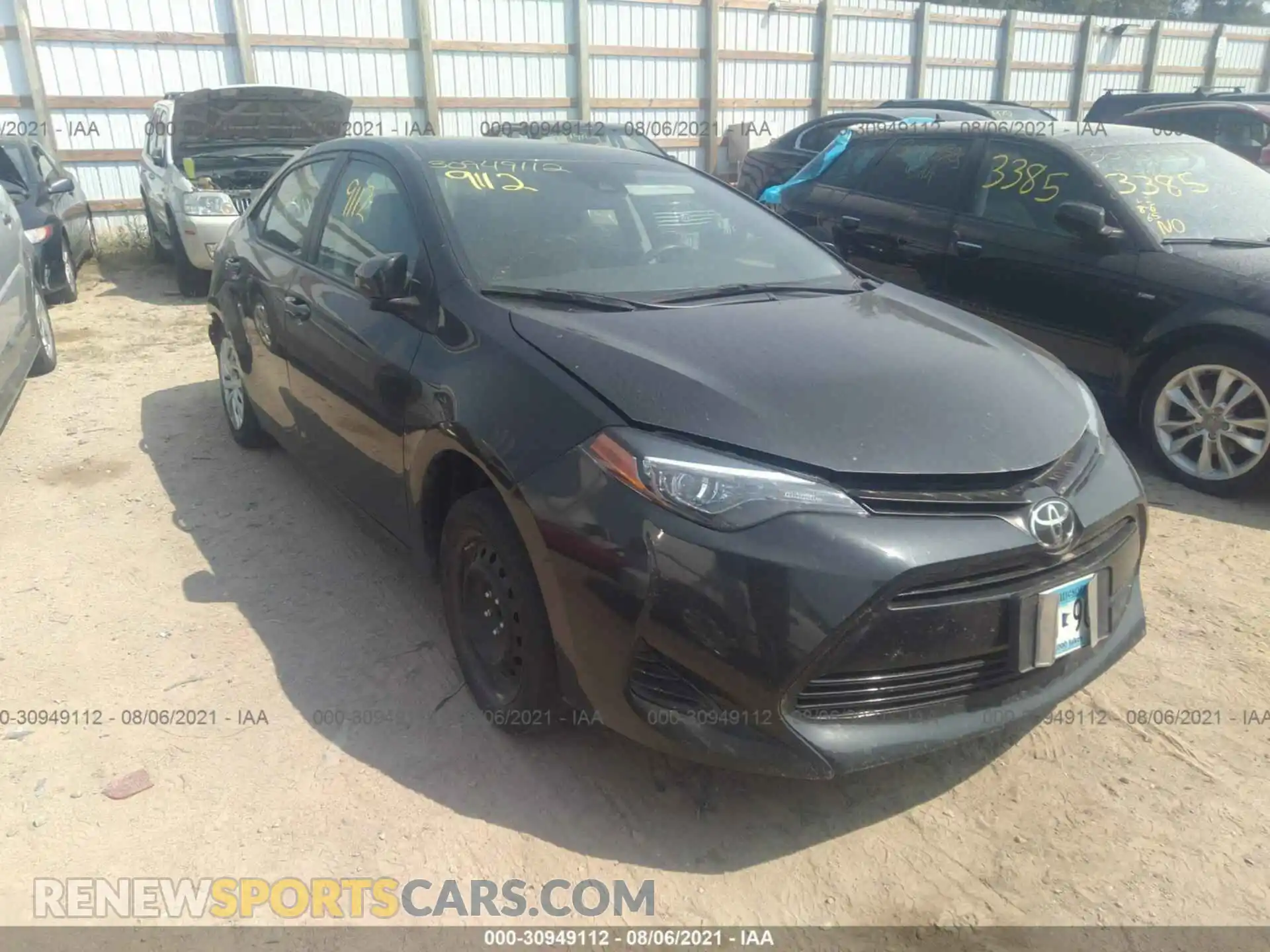 1 Photograph of a damaged car 5YFBURHE4KP896149 TOYOTA COROLLA 2019