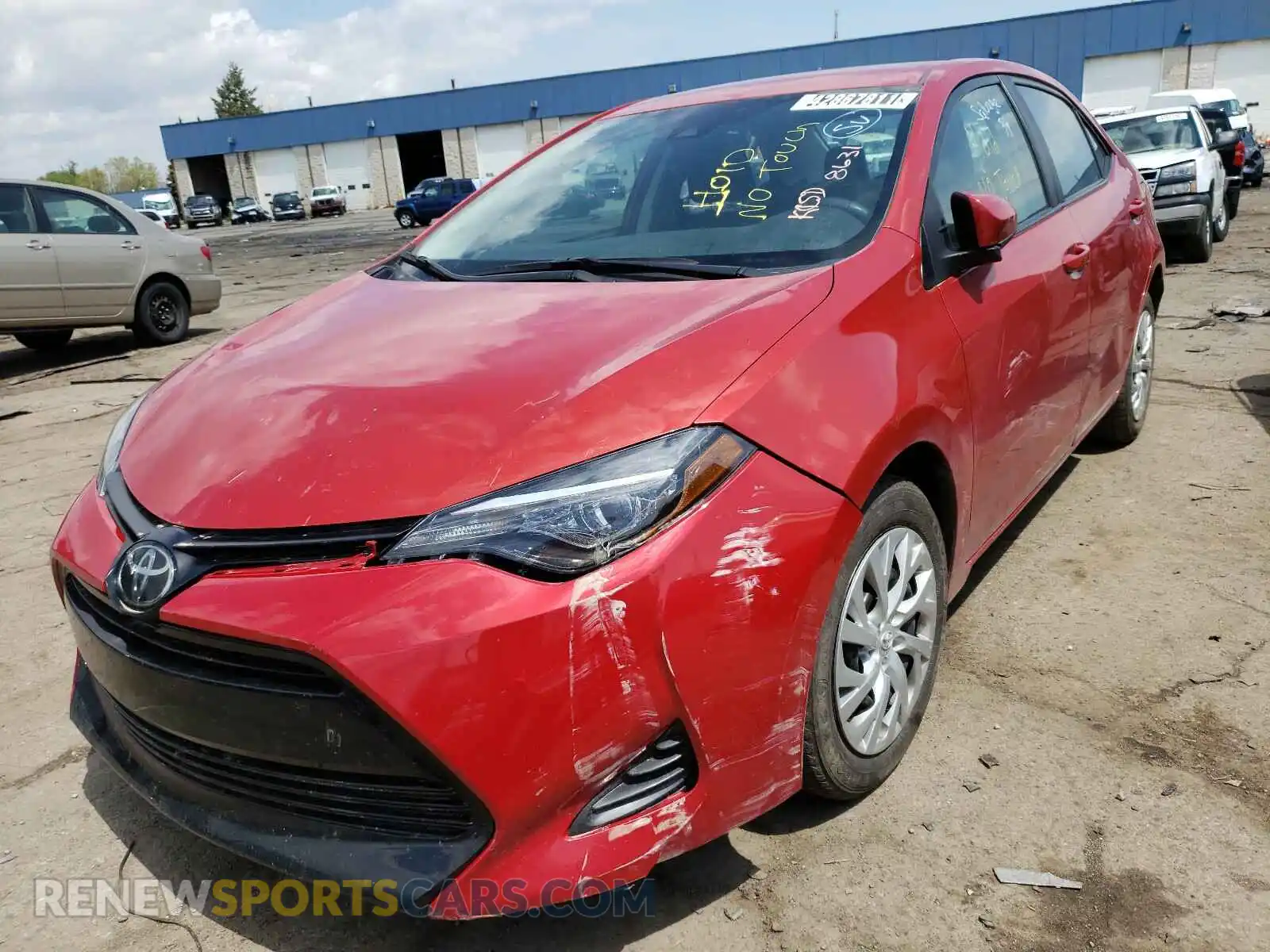 2 Photograph of a damaged car 5YFBURHE4KP898631 TOYOTA COROLLA 2019