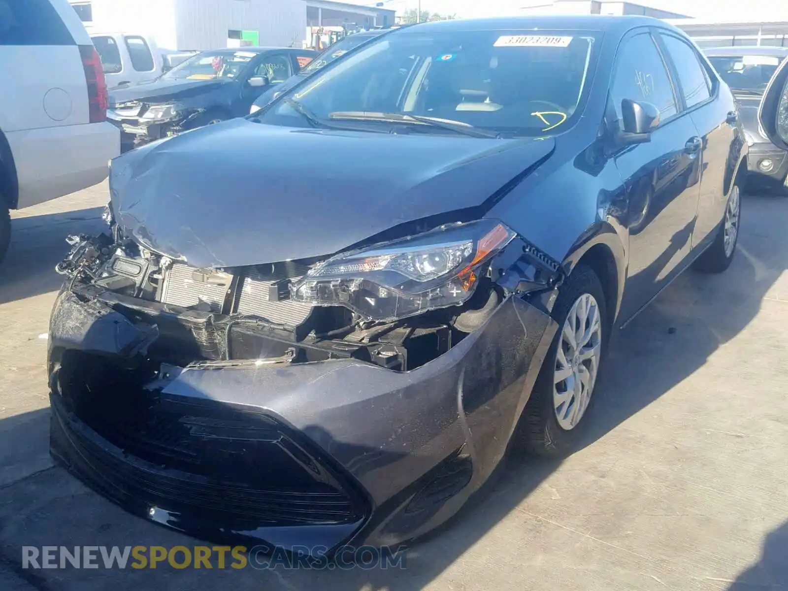 2 Photograph of a damaged car 5YFBURHE4KP905061 TOYOTA COROLLA 2019