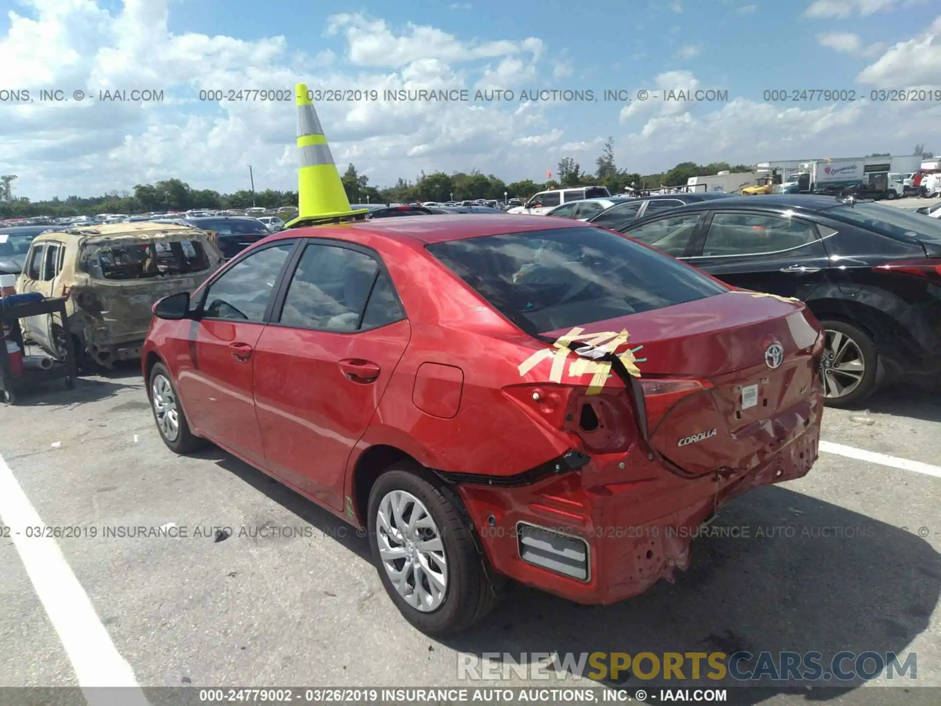 3 Photograph of a damaged car 5YFBURHE4KP906615 TOYOTA COROLLA 2019