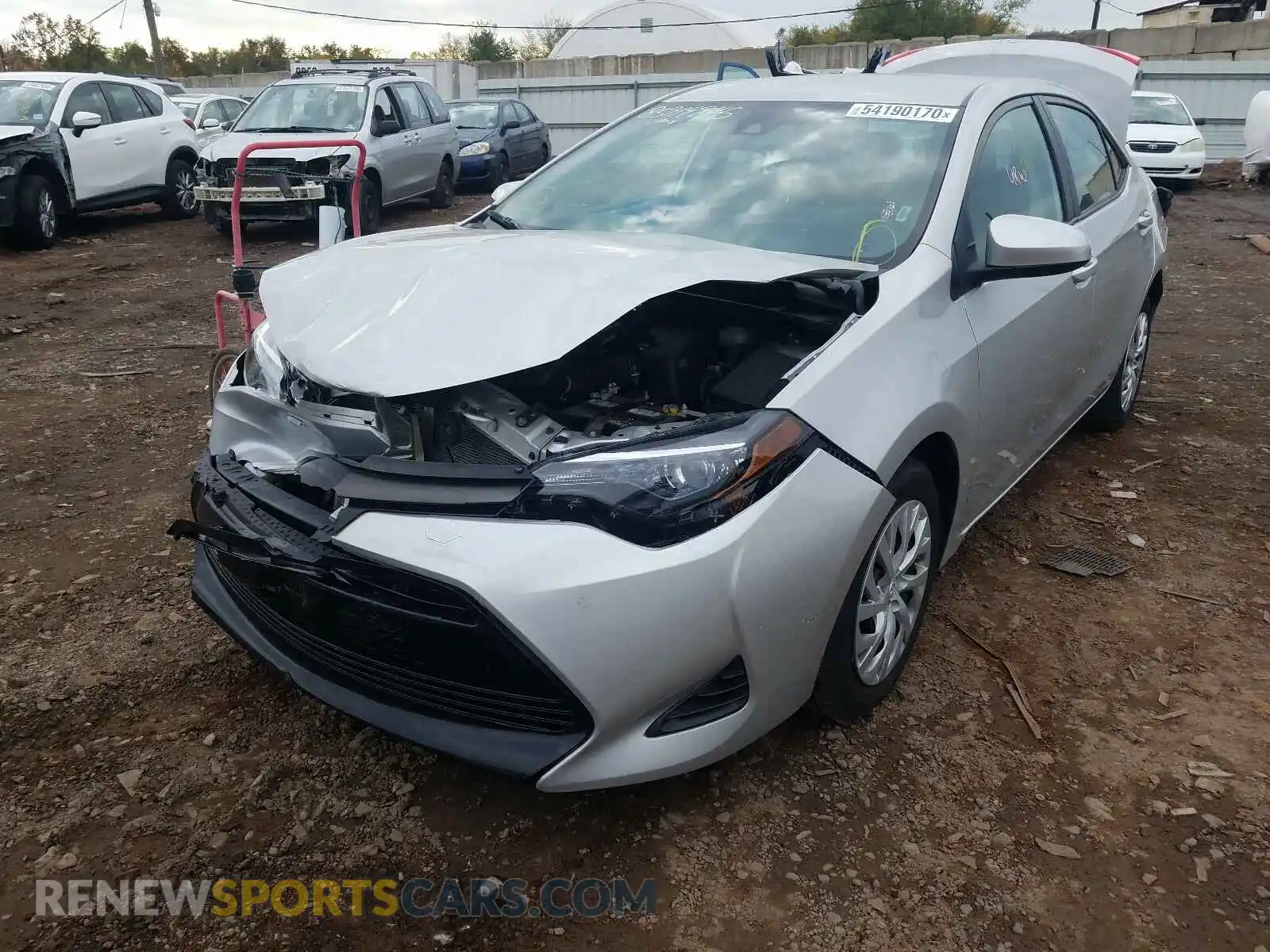 2 Photograph of a damaged car 5YFBURHE4KP907215 TOYOTA COROLLA 2019