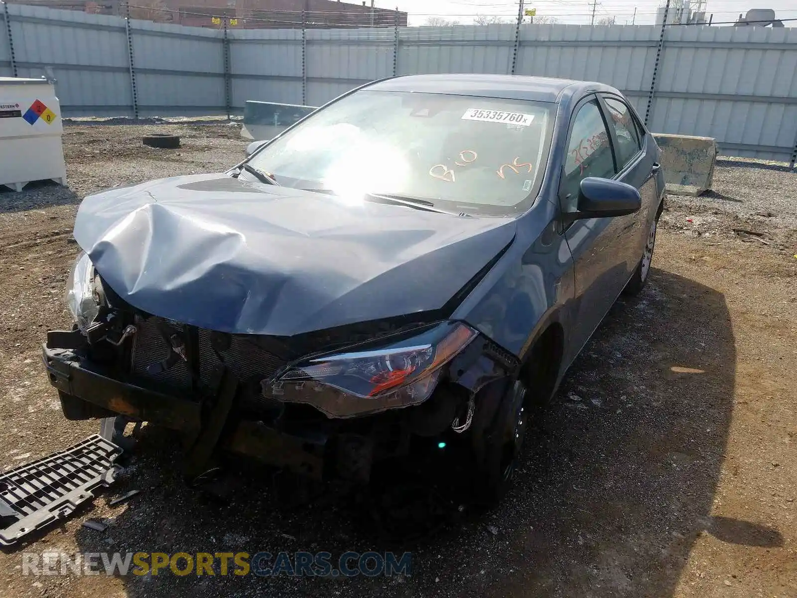 2 Photograph of a damaged car 5YFBURHE4KP910454 TOYOTA COROLLA 2019