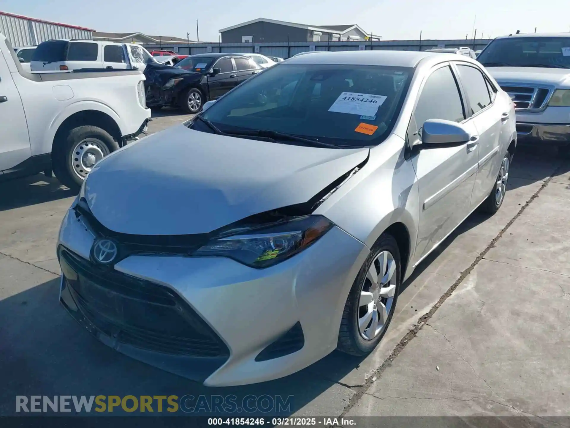2 Photograph of a damaged car 5YFBURHE4KP910907 TOYOTA COROLLA 2019
