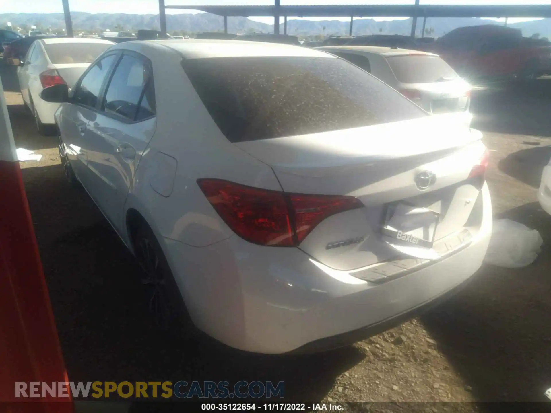 3 fotografías del automóvil dañado 5YFBURHE4KP914200 TOYOTA COROLLA 2019