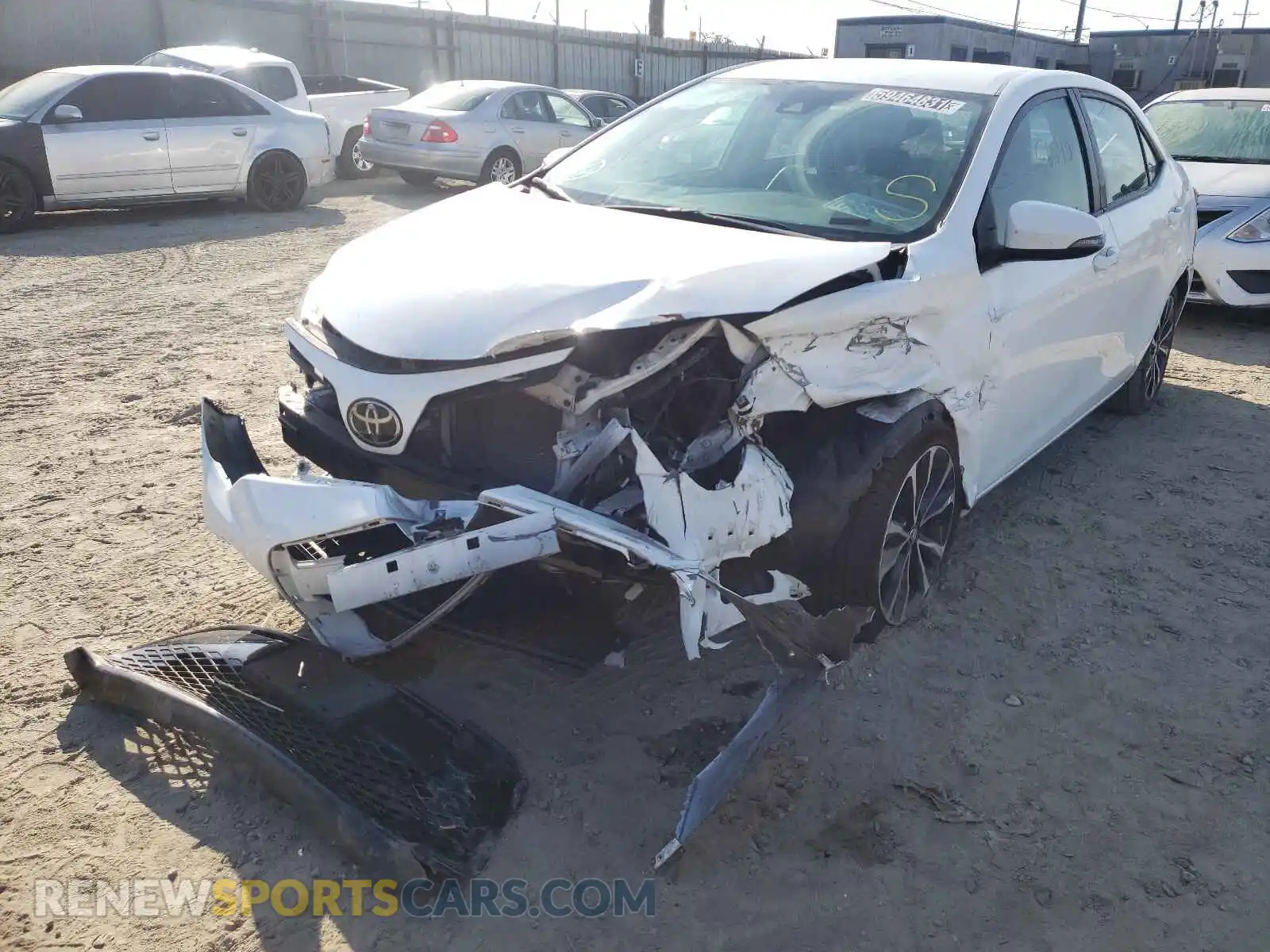 2 Photograph of a damaged car 5YFBURHE4KP927500 TOYOTA COROLLA 2019