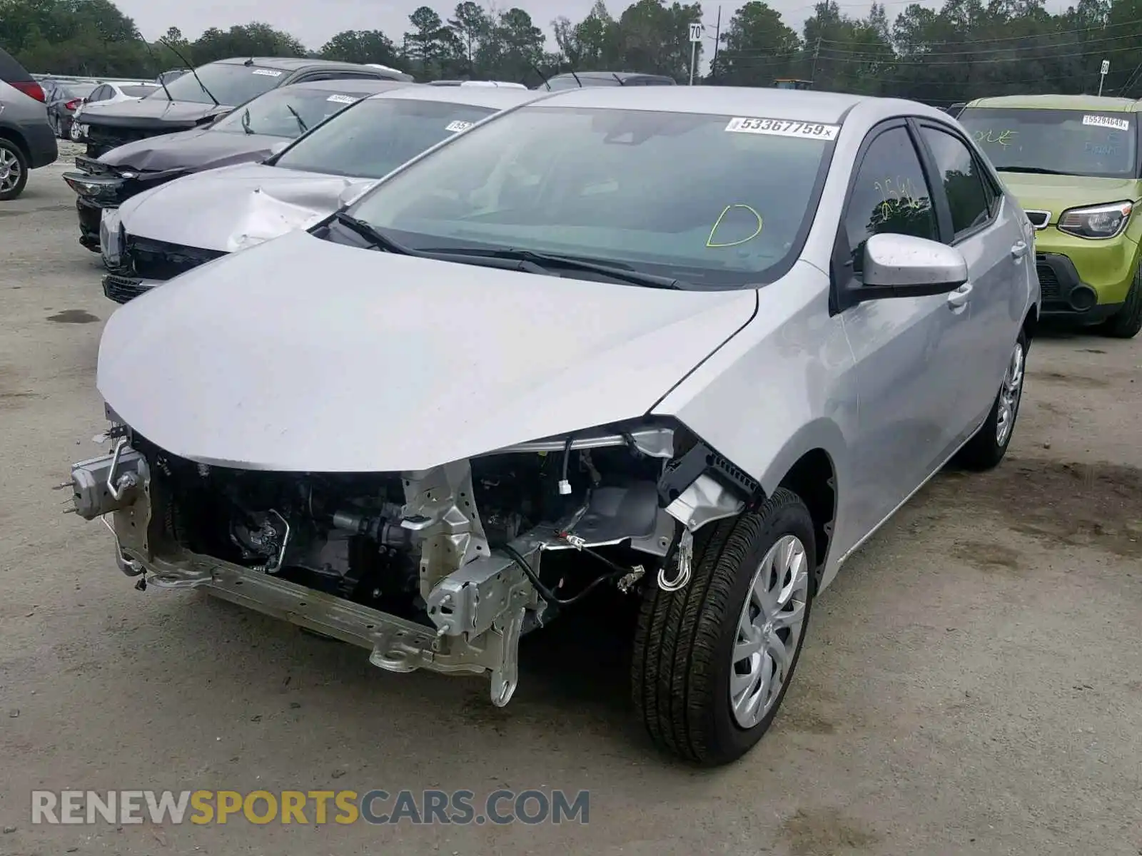 2 Photograph of a damaged car 5YFBURHE4KP931093 TOYOTA COROLLA 2019