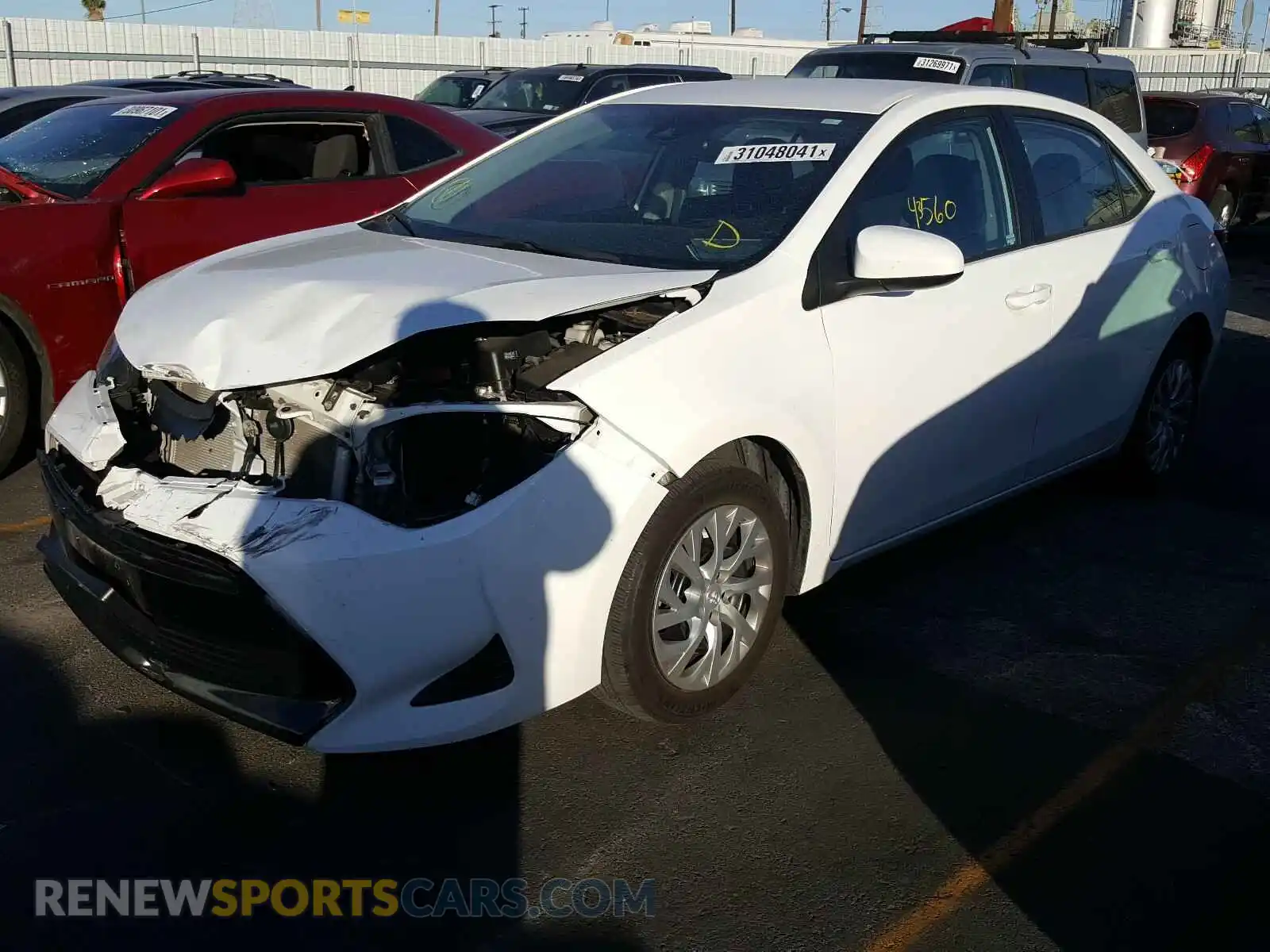 2 Photograph of a damaged car 5YFBURHE4KP933457 TOYOTA COROLLA 2019