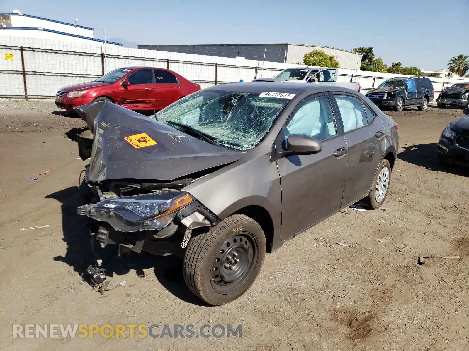 2 Photograph of a damaged car 5YFBURHE4KP934706 TOYOTA COROLLA 2019