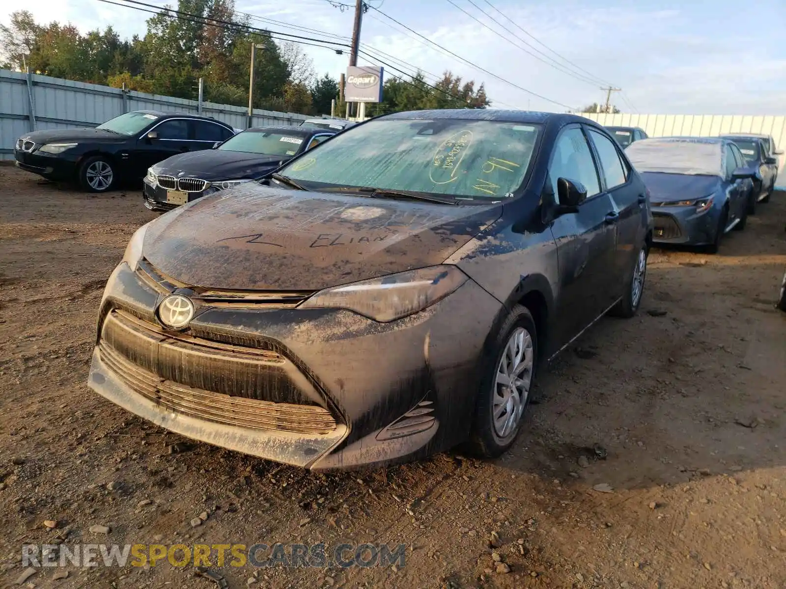 2 Photograph of a damaged car 5YFBURHE4KP935029 TOYOTA COROLLA 2019