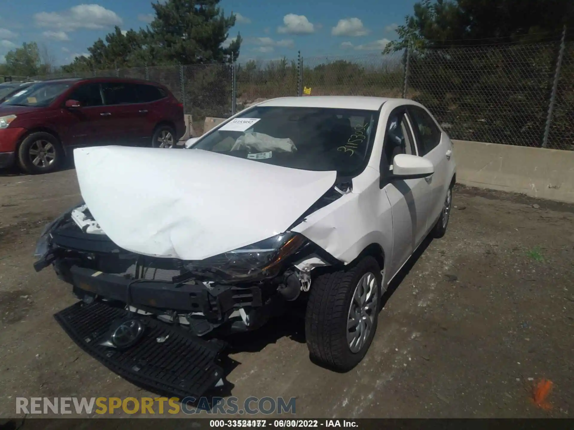 2 Photograph of a damaged car 5YFBURHE4KP935872 TOYOTA COROLLA 2019