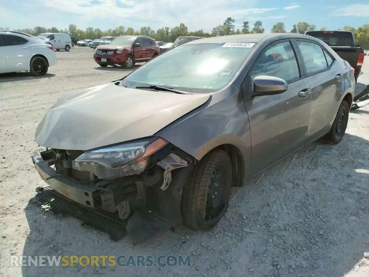 2 Photograph of a damaged car 5YFBURHE4KP939095 TOYOTA COROLLA 2019