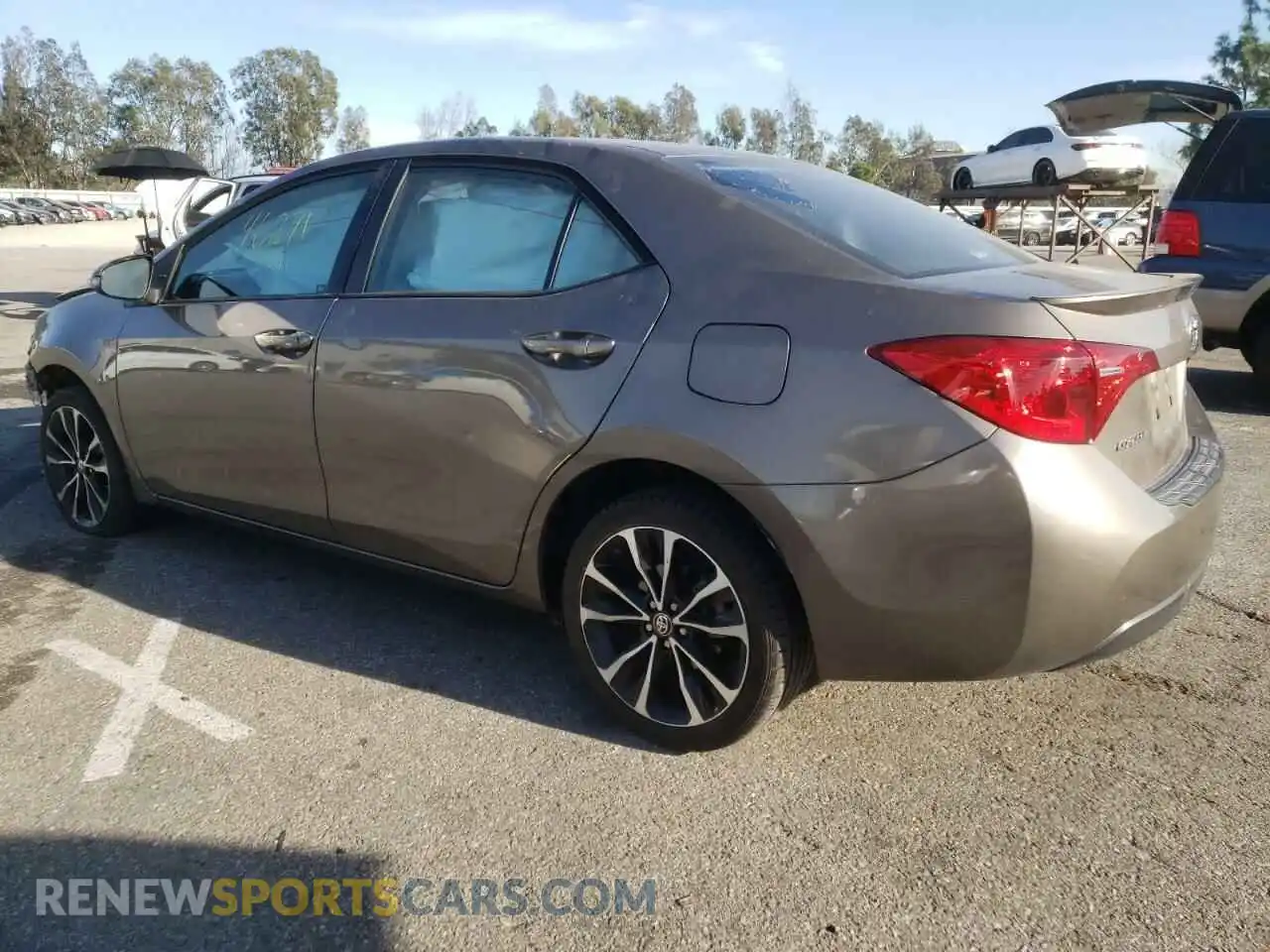 2 Photograph of a damaged car 5YFBURHE4KP939453 TOYOTA COROLLA 2019