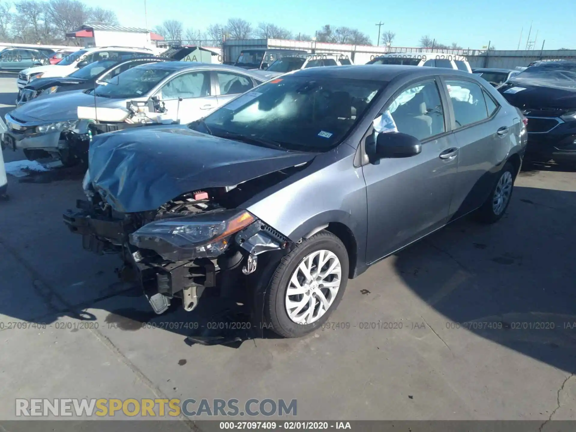 2 Photograph of a damaged car 5YFBURHE4KP944328 TOYOTA COROLLA 2019