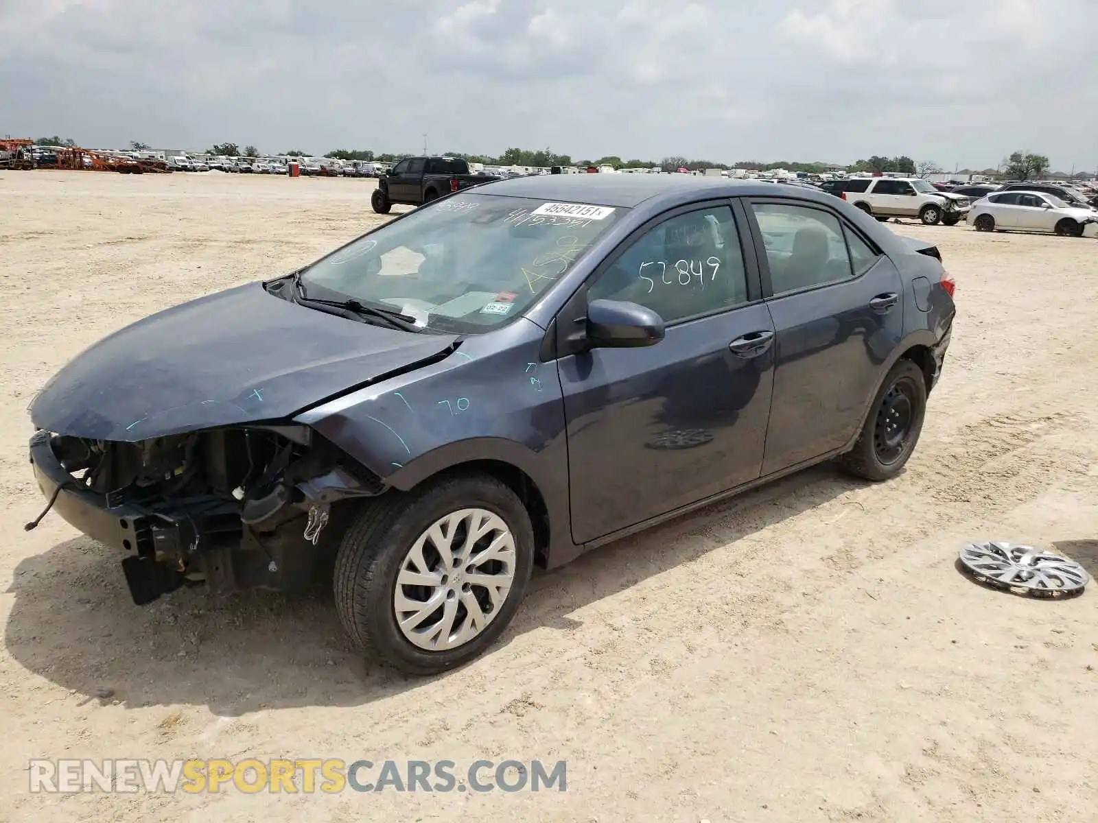 2 Photograph of a damaged car 5YFBURHE4KP946399 TOYOTA COROLLA 2019