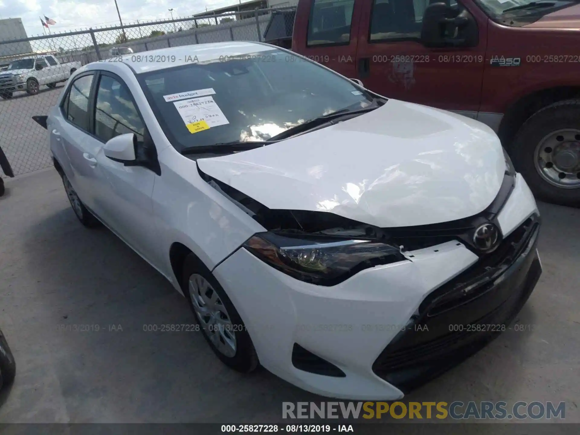 1 Photograph of a damaged car 5YFBURHE6KP921262 TOYOTA COROLLA 2019