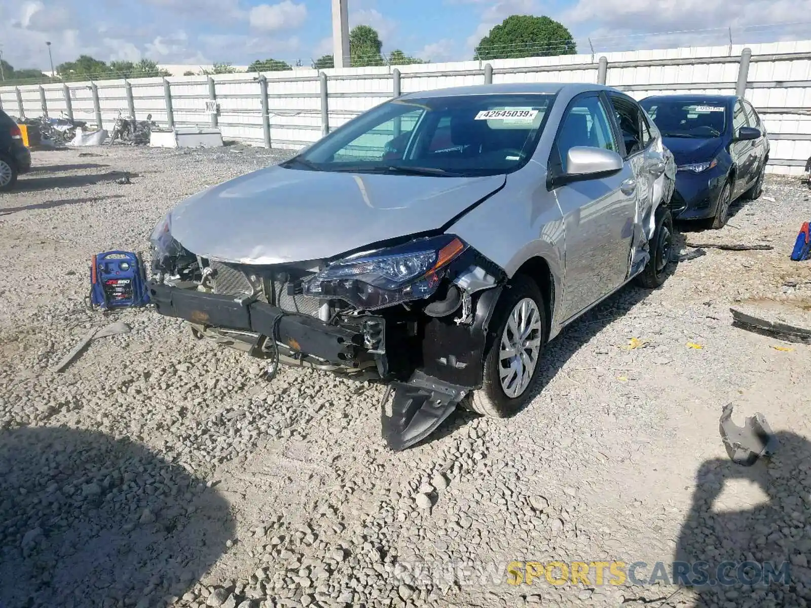 2 Photograph of a damaged car 5YFBURHE7KP871455 TOYOTA COROLLA 2019