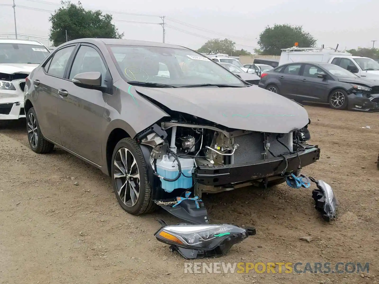 1 Photograph of a damaged car 5YFBURHE7KP915342 TOYOTA COROLLA 2019