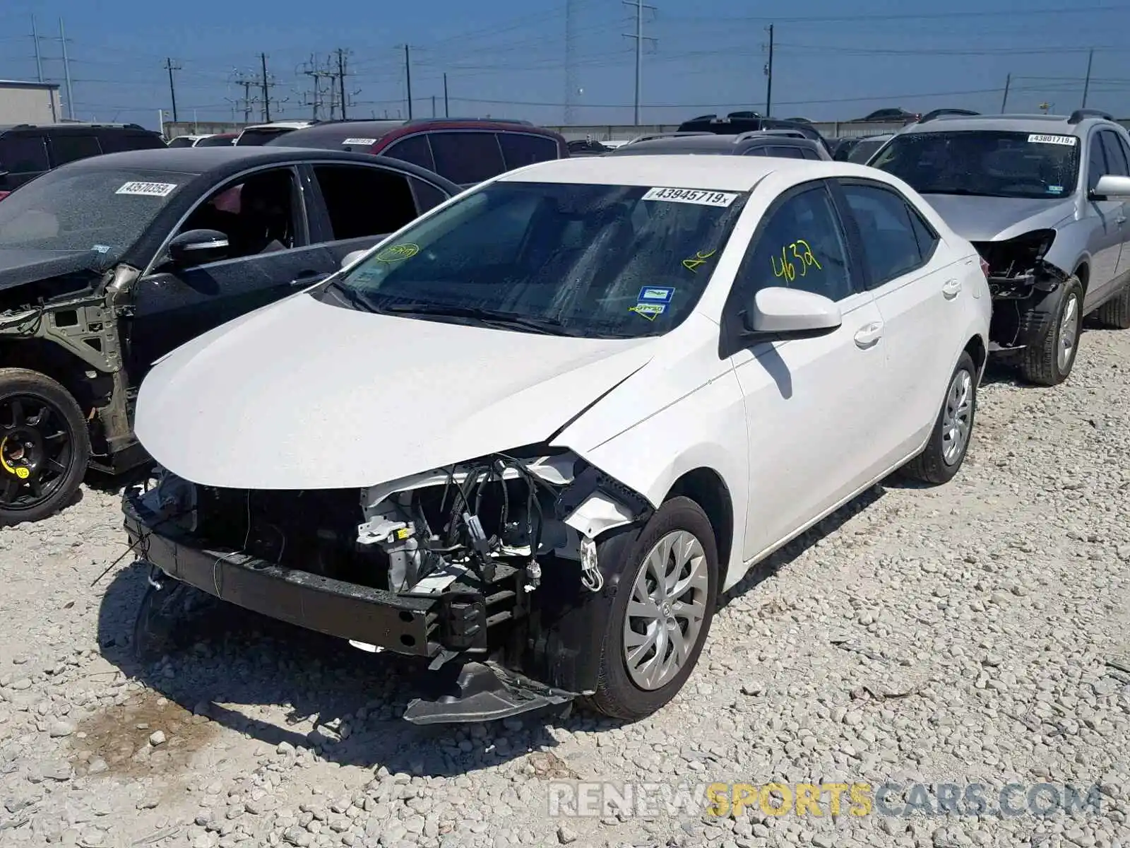 2 Photograph of a damaged car 5YFBURHE8KP876034 TOYOTA COROLLA 2019