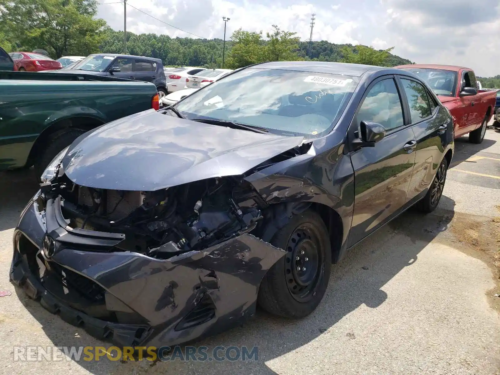 2 Photograph of a damaged car 5YFBURHE9KP902124 TOYOTA COROLLA 2019