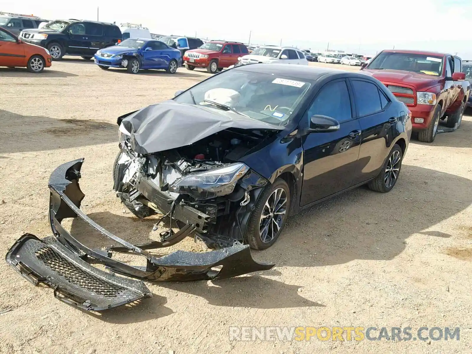 2 Photograph of a damaged car 5YFBURHE9KP909445 TOYOTA COROLLA 2019
