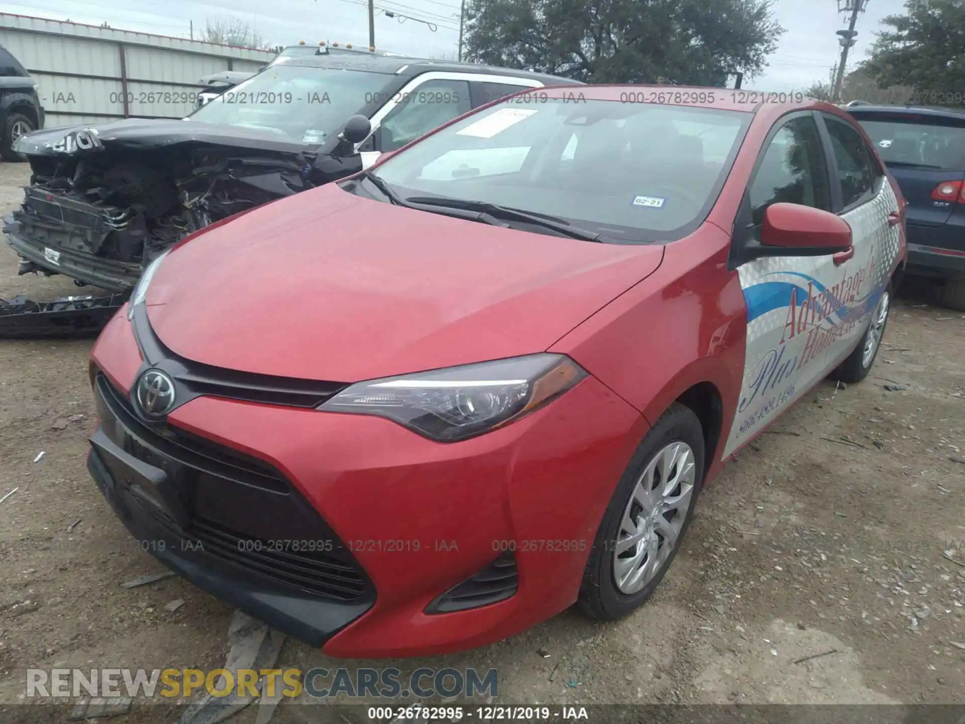 2 Photograph of a damaged car 5YFBURHE9KP926438 TOYOTA COROLLA 2019