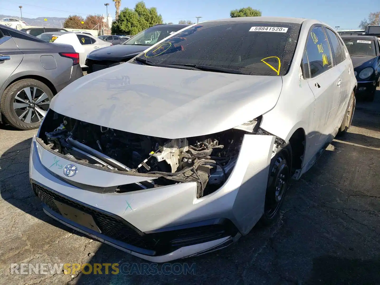 2 Photograph of a damaged car 5YFS4RCE4LP024174 TOYOTA COROLLA 2019