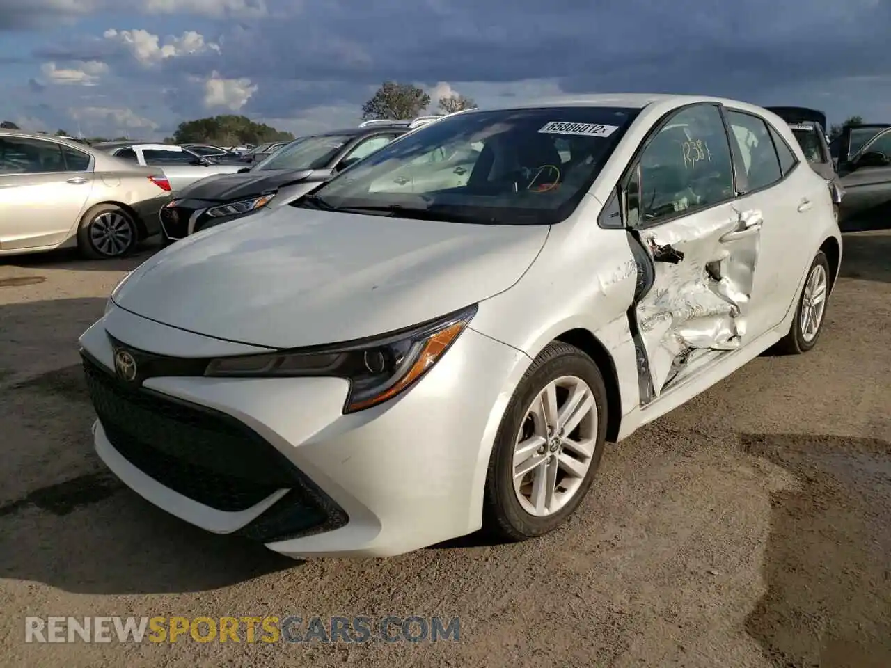 2 Фотография поврежденного автомобиля JTNK4RBE1K3021155 TOYOTA COROLLA 2019