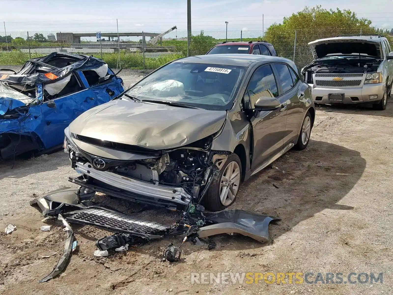 2 Фотография поврежденного автомобиля JTNK4RBE1K3044791 TOYOTA COROLLA 2019