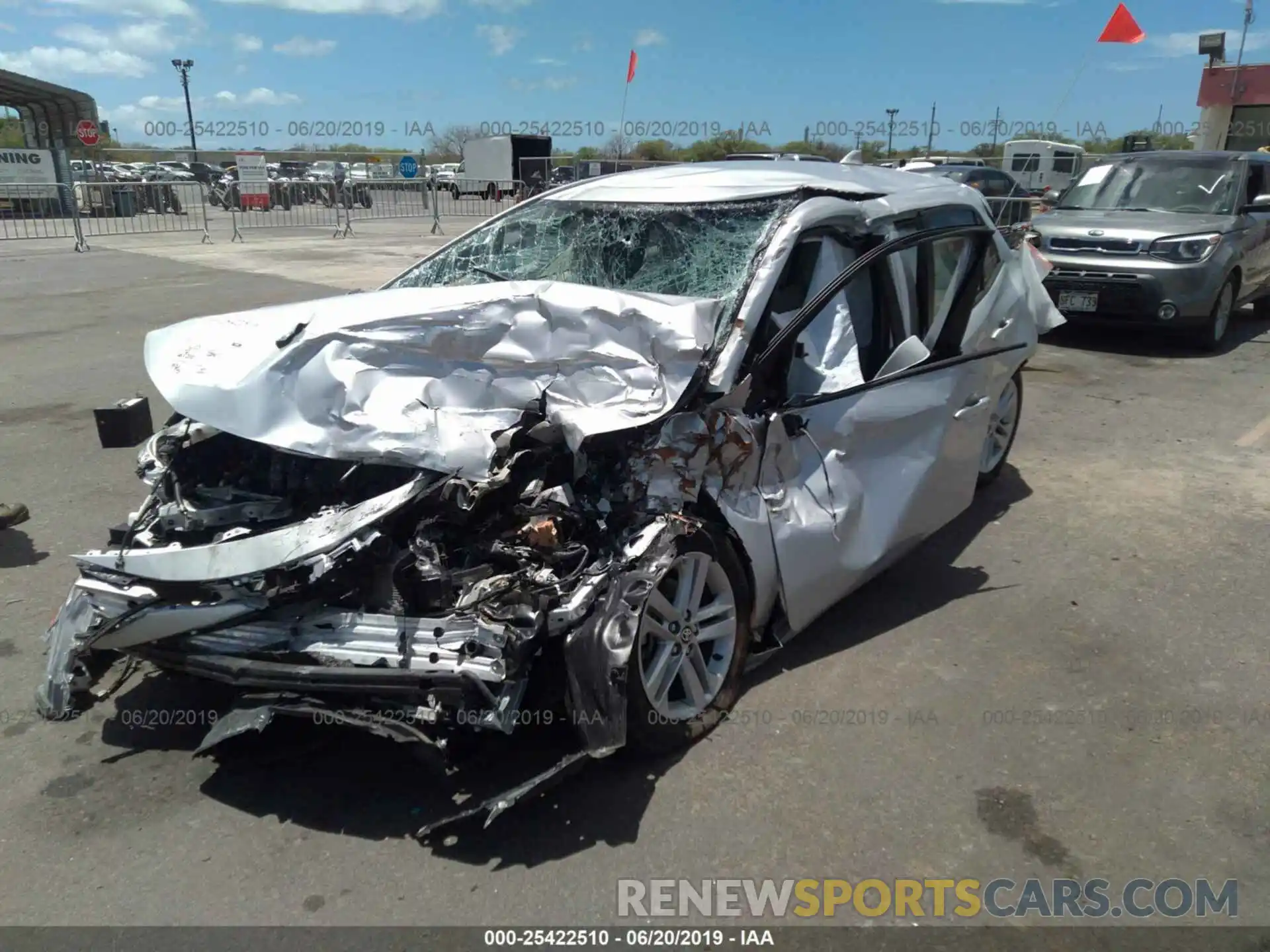 2 Photograph of a damaged car JTNK4RBE9K3028404 TOYOTA COROLLA 2019