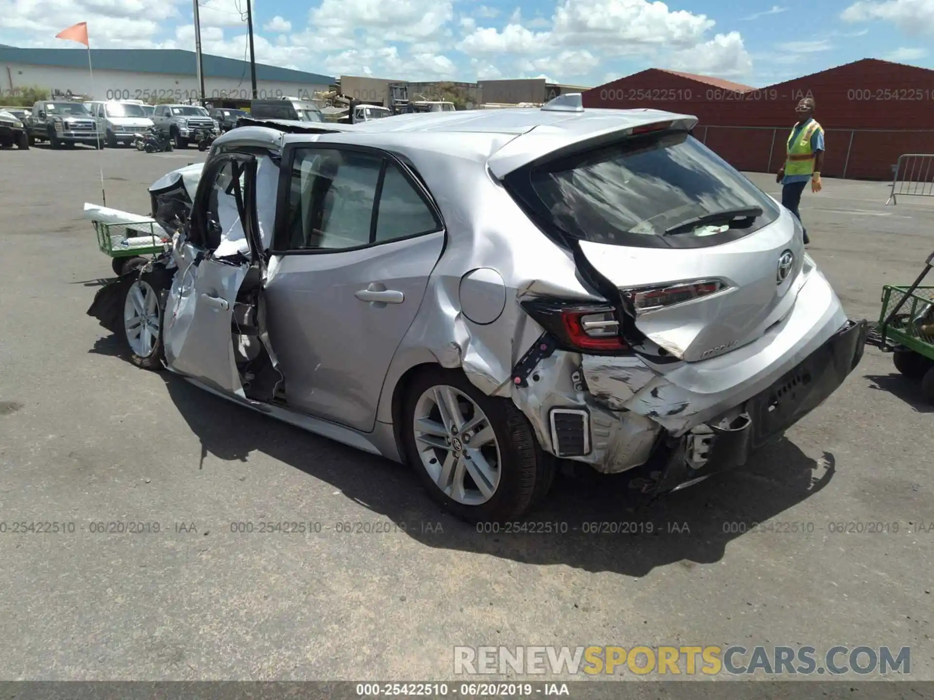 3 Photograph of a damaged car JTNK4RBE9K3028404 TOYOTA COROLLA 2019